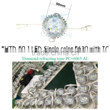 HOT SALE!!! Normal SMD5050 9leds 70 mm diamond cover led pixel piont light dc24v