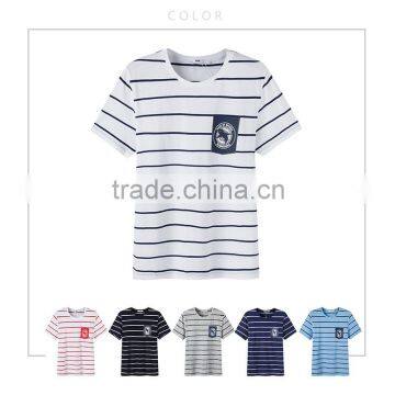 High Quality Girl's Stripe Short Sleeve Cotton Marvel T-shirt