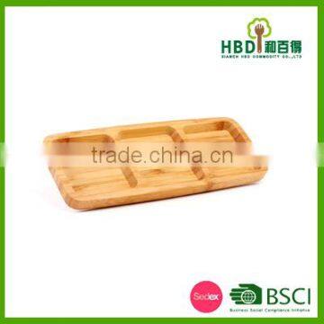Hot Selling Fashion Bamboo Food Dish Sauce Boat