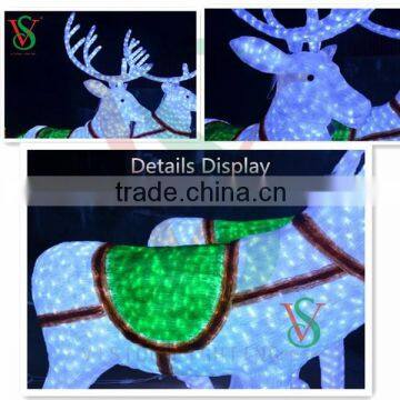 Christmas Lights 3D Acrylic Deer Motif Light Decoration Deer Carriage Light Factory Price photo-4