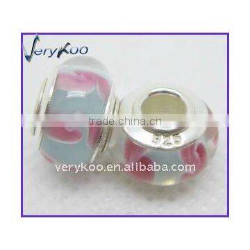 High Quality 925 Stamped Murano Glass Beads (FCH-B124)