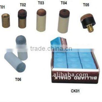 cue tip, chalk - Snooker/billiard accessories