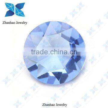 Round faceted glass rough synthetic stone