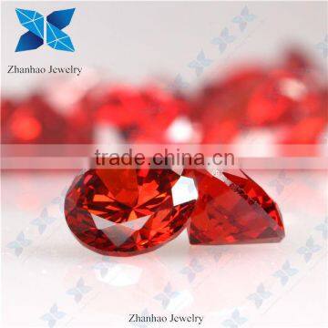 Cubic zirconia orange red topaz 2mm cz stone for jewelry