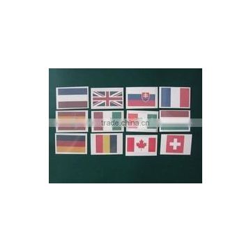 Various flag for skin decorate customized body art tattoo sticker