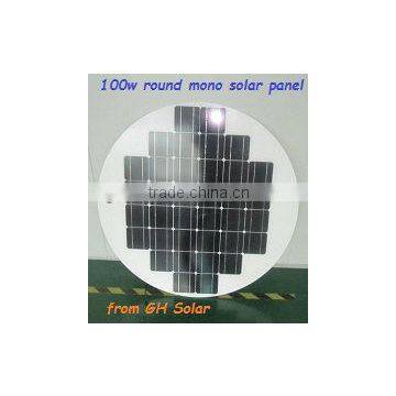 100w round monocrystalline solar panel