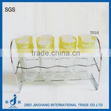 4pcs/set glass dressing table set with rack