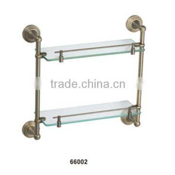 2- tier wall mount bathroom glass shelves 66002