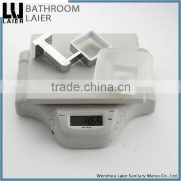 17639 Wenzhou Bathroom Accessories Zinc Alloy Walll Mounted Modern Design Glass Bathroom Soap Dish photo-6
