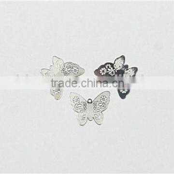 Rhodium Plated Cooper Butterfly(50pcs/bag)