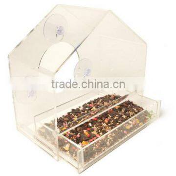 Squirrel-Proof Acrylic Window Bird Feeder By Gamgee's Garden- Watch Wild Birds Feed up Close