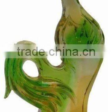 BJ057 fengshui promotional abstract crystal art sculpture rooster