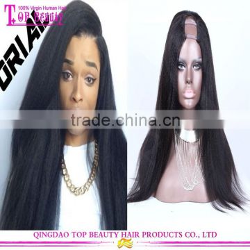 7A Grade Virgin Hair Unique Indian Remy Hair Italian Yaki U Part Wig