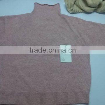 16JWA100 woman wool blend cheap short sleeves sweater