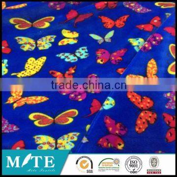 2016 new home textile fabric polyester printed polar fleece two side brushed one side antipilling fabric