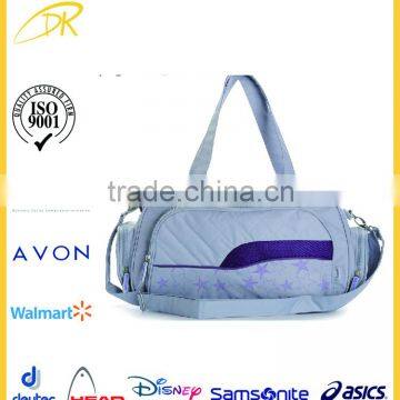 Factory Wholesale polyester Large capacity pattern sports bags with bottle mesh pocket