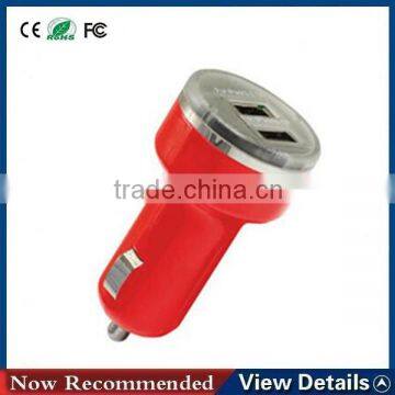 Mobile Phone Dual Usb Car Charger 5v 2.1a Metal For Iphone 6 Car Charger