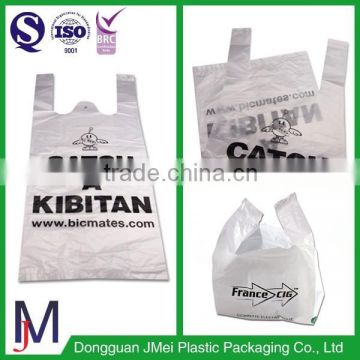 Cheap promotional PE shopping plastic T-shirt bag