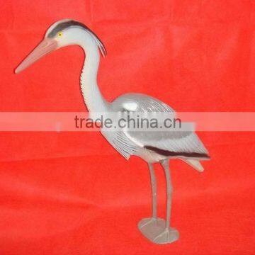 plastic grey heron decoy