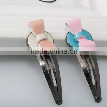 Solid Color Round Shape Hair Pins Little Girls Best Metal Hair Accessory Butterfly Free Sample Alloy Hair Clip photo-3
