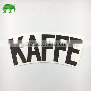 9oz customer logo single PE coated coffee cup paper fan