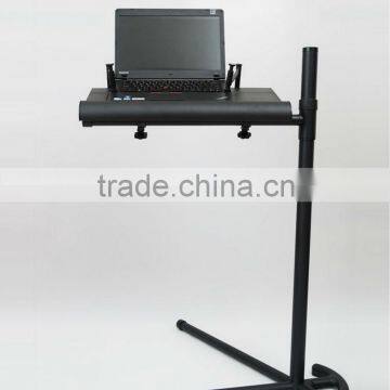 Portalbe aluminum computer desk with book clamping and pen holder