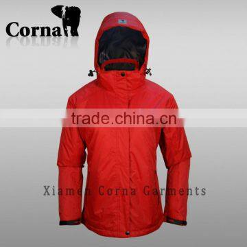 women waterproof breathable red outdoor jacket