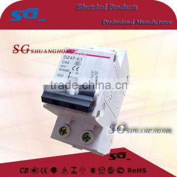 DZ47 mcb C45N circuit breaker DP 2p