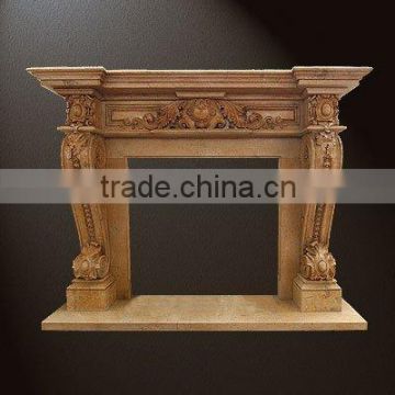 stone carving fireplace