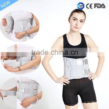 6 steel stays padded strengthen lumbar back brace adjustable lumbar traction belt