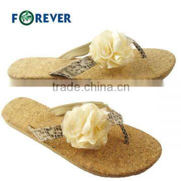 Summer fashion fibre flowers women slipper