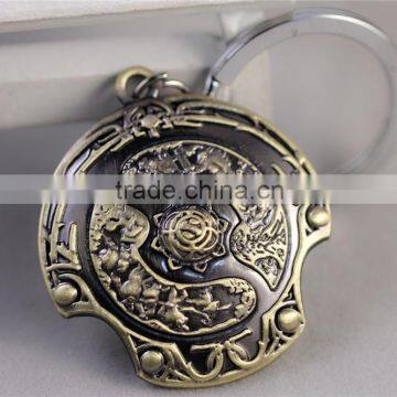 New PC Online Game Dota 2 Keychain Champion Shield Keychain Metal Custom Keychain