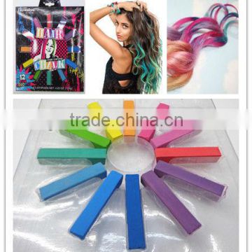 12 colours new design and professional hair chalk for color hair