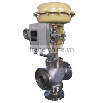 single seat plunger type gas flange steam liner regulating valve with pneumatic