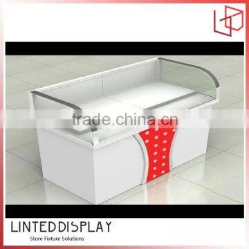 Counter shape covered with shiny class mobile display case for iphone