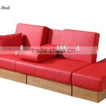 Modern multi-function sofa bed with tea table and drawer
