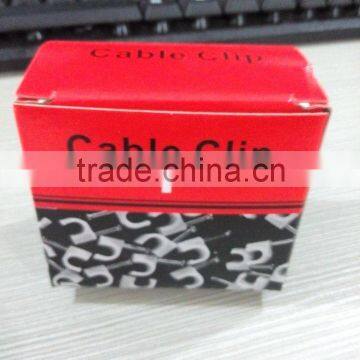 China Professional Manufacturer Round Flat Cable Clip With Metal Nail photo-5