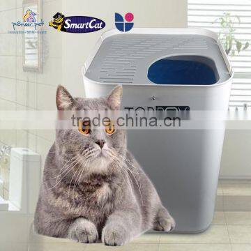 Pet products Cat waste disposal litter box- white