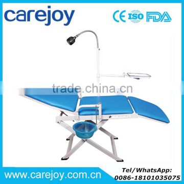 Carejoy cheap price Dental chair / unit Portable Mobile Chair with LED Cold Light Full Folding Chairs