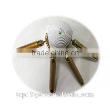T Shape Strong Vibration Face Lift 24k Gold Beauty Roller