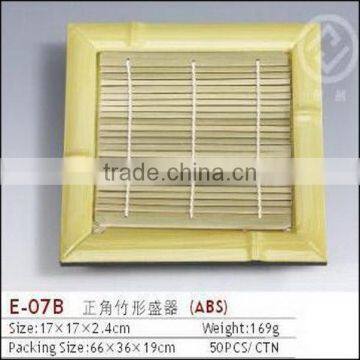 Plastic bamboo dinnerware