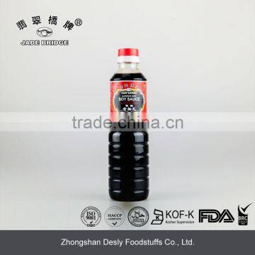Desly top quality dark soy sauce 500ml plastic bottle