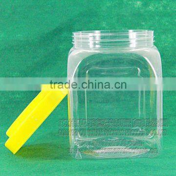 food grade Clear plastic PET sugar jar