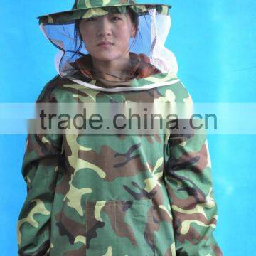 Beekeeping Beekeeper Polyester Camouflage Protective Jacket With Veil