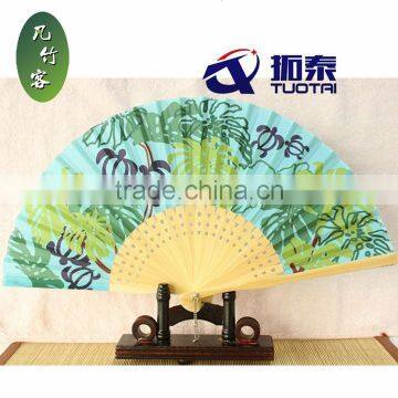 hot sale customized paper bamboo fan for gifts and wedding