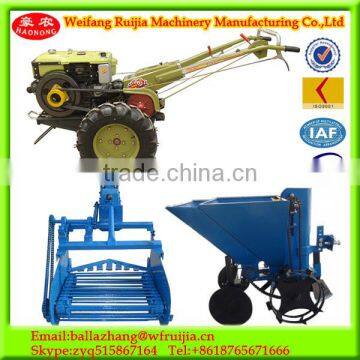 New Design Farm Machinery Fertilizer and Planting Potato Seeder Machine Used Two Wheel Diesel Engine Mini Walking Tractor photo-2