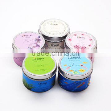 100% Natural Soy Wax Candle in Metal Jar , Scented Candle,natural Essence Candle photo-2