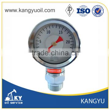 Oil Well Drilling Mud Pump Shock Resistant Flanged Pressure Gauge YK-150