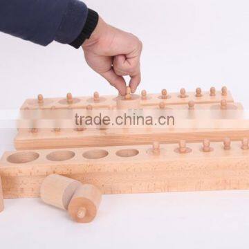 Teaching AIDS Wooden Educational Toys Montessori Cylinders Blocks photo-5