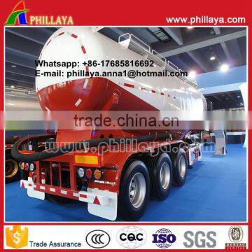 Tri-axle Dry Bulk Cement Tanker , Cement Bulker Truck Trailers With Air Compressor photo-4